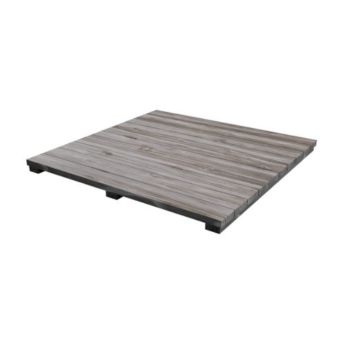 Distressed acacia wood insert voor modulaire tafels